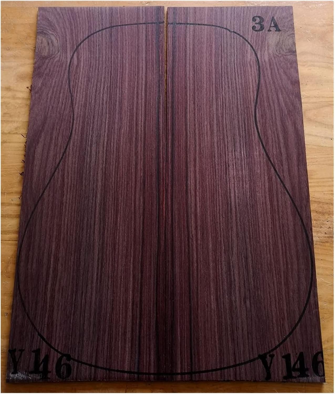 41inch Rosewood Guitar Back and Two Side Panel Set Guitar Making Material DIY Guitar Kit (Color : 28)