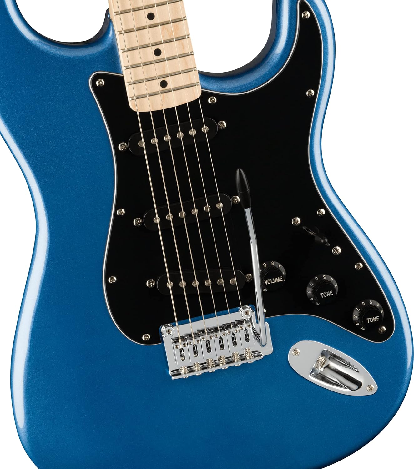 Squier Affinity Series Stratocaster Electric Guitar, with 2-Year Warranty, Lake Placid Blue, Maple Fingerboard
