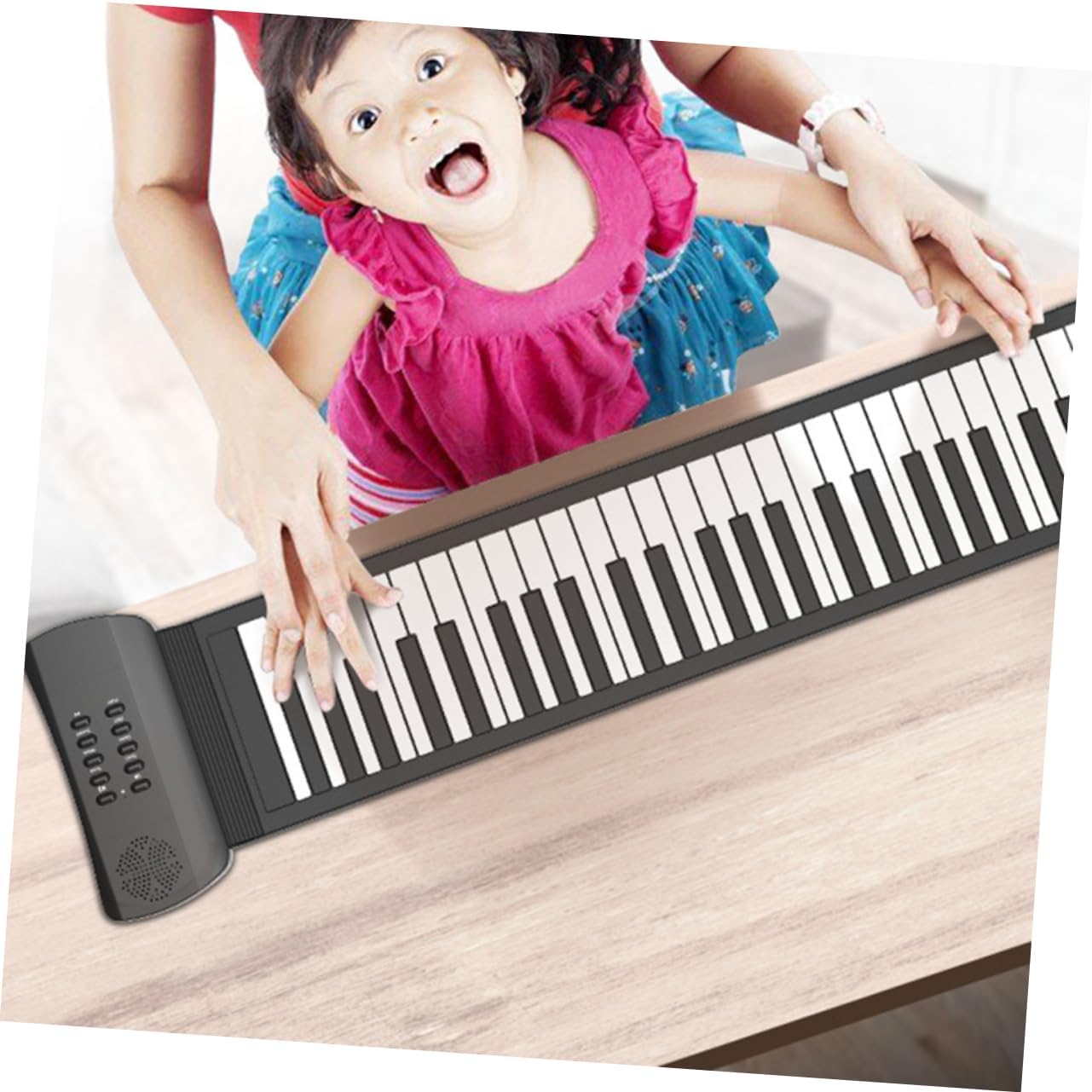 Portable Key Roll-up Piano Silicone Folding Electronic Keyboard for Beginners Travel-friendly Music Instrument for Boys and Girls and Adults High-fidelity Sound Stereo Speakers
