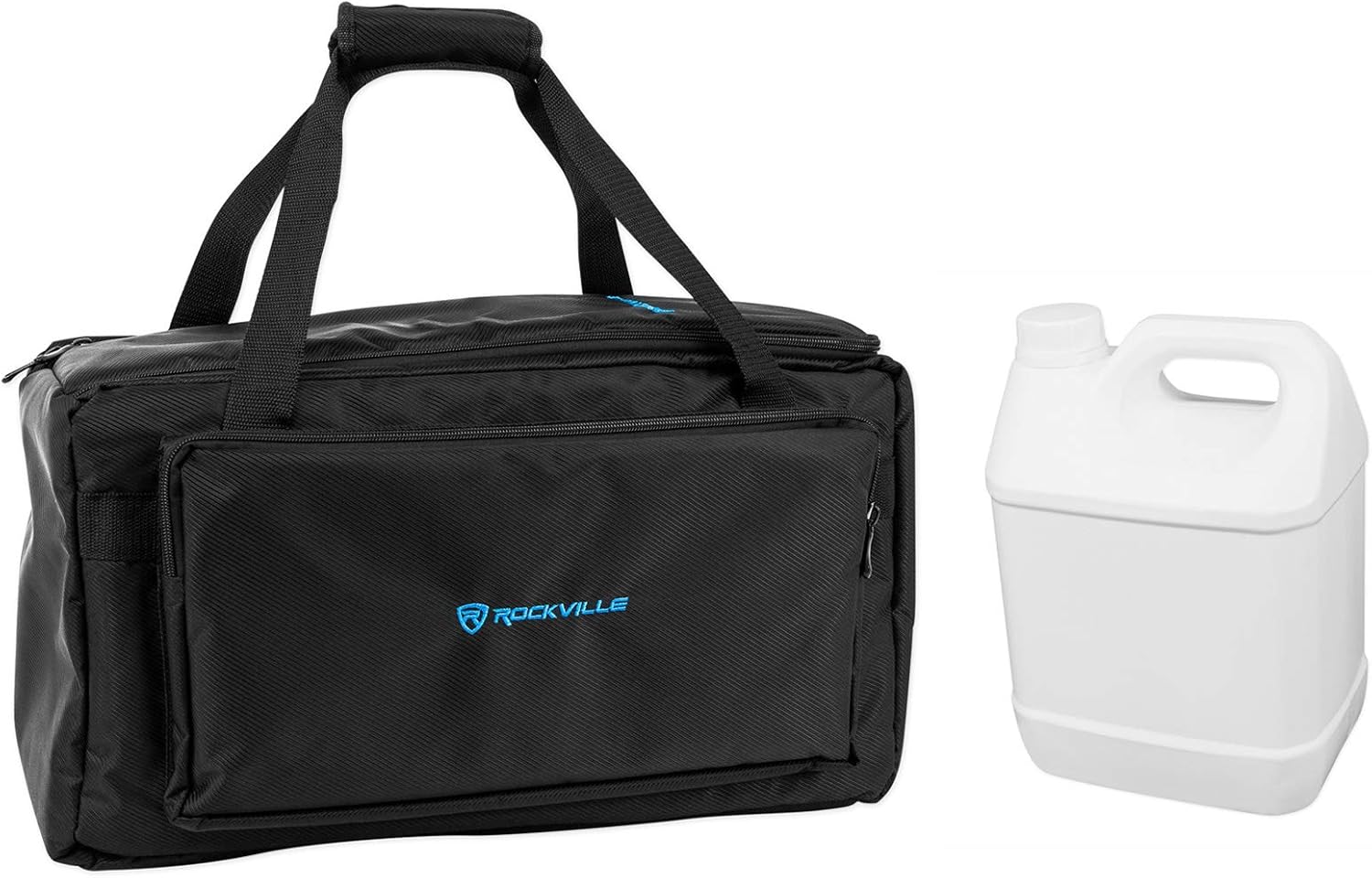 Audiosavings Bundle: Chauvet DJ Hurricane Haze 1DX Water-Based Haze Machine Bundle with Rockville BAG1200 Waterproof Travel Bag with Fluid Compartment and Empty Fluid Container (2 Items)