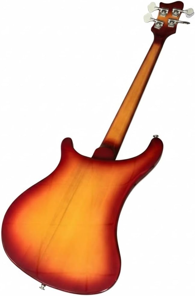 Electric Bass Guitar 4 String Professional Series - Solid Basswood Body & Rosewood Fretboard with Passive Pickups for Rock Metal(Brown)