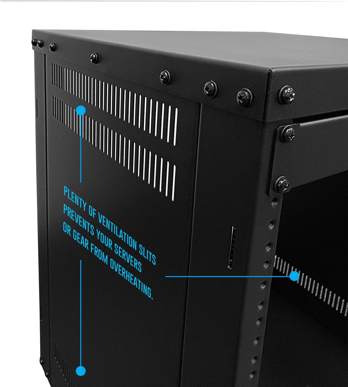 AxcessAbles 12U AV Equipment Rack | 19-Inch Steel Open Frame Home Studio Rack with 3” Caster Wheels | Universal Rack for Studio, Server, Network Gear | 550lb Capacity | Screws, Spacer, Tool Included