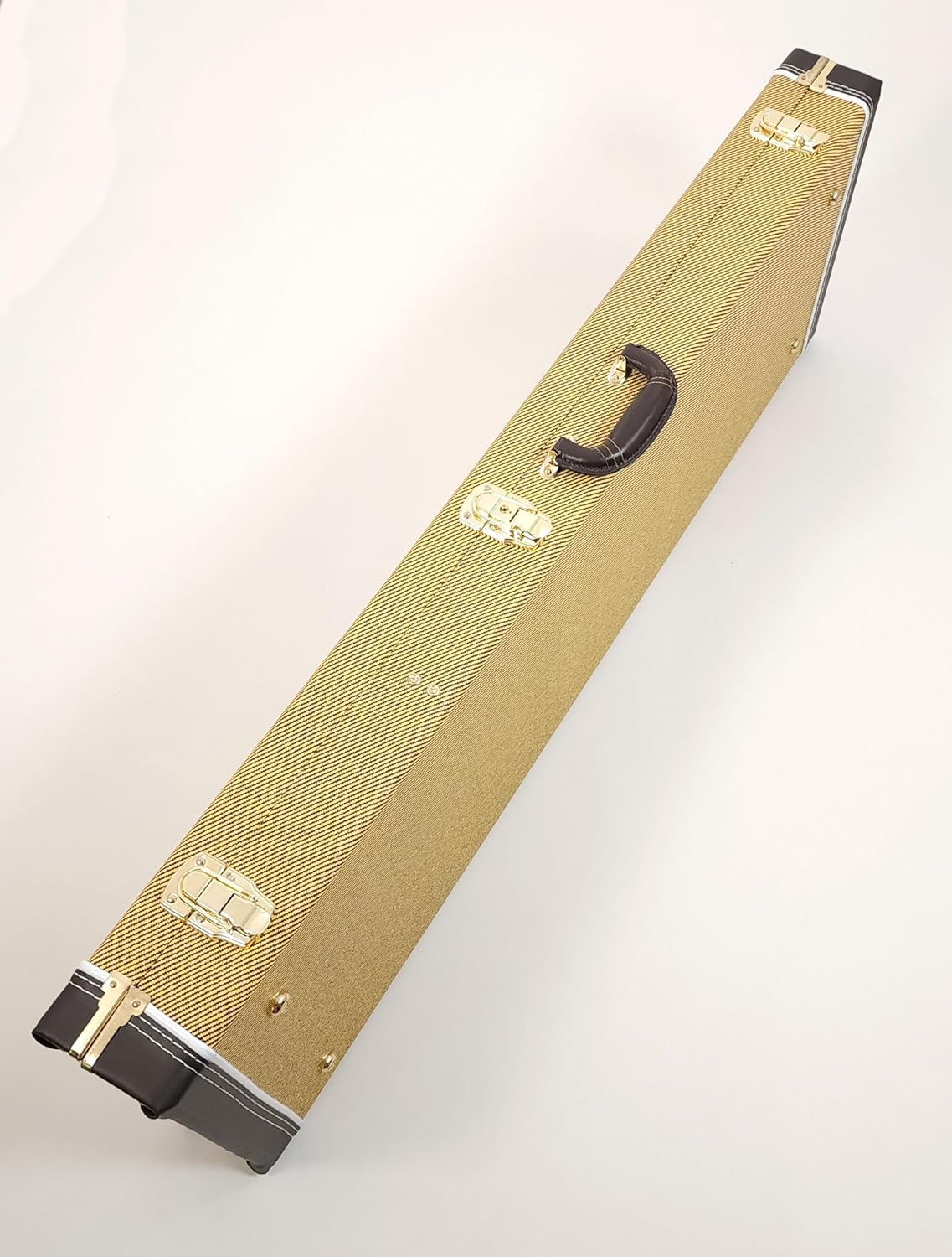 Sprite BGC-250 3/4 TWEED/GOLD SHORT SCALE BASS CASE fits FENDER MUSTANG GRETSCH G2220, Sire U5 Bass Ursa Short Scale Basses