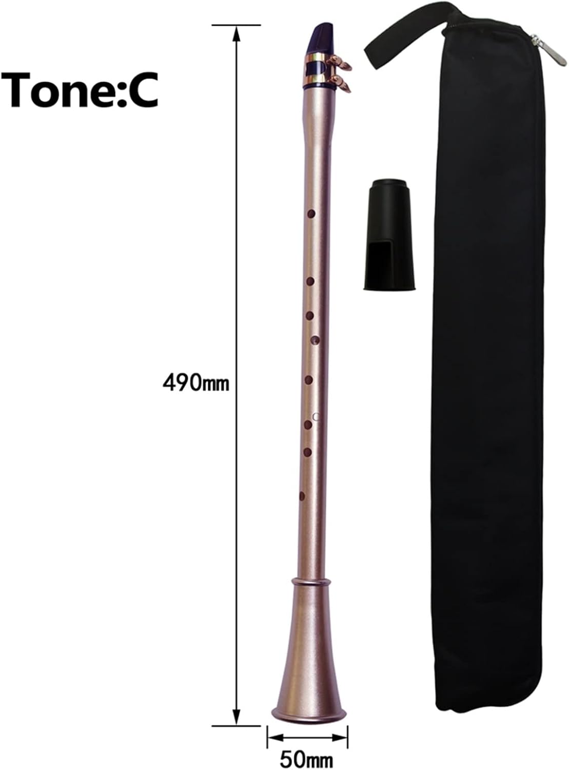 KESHUO Pocket Saxophone ABS Sax Mini Portable Saxophone Little Saxophone with Carrying Bag Woodwind Instrument Brass Sax Beginners Kit (Color : C Key)