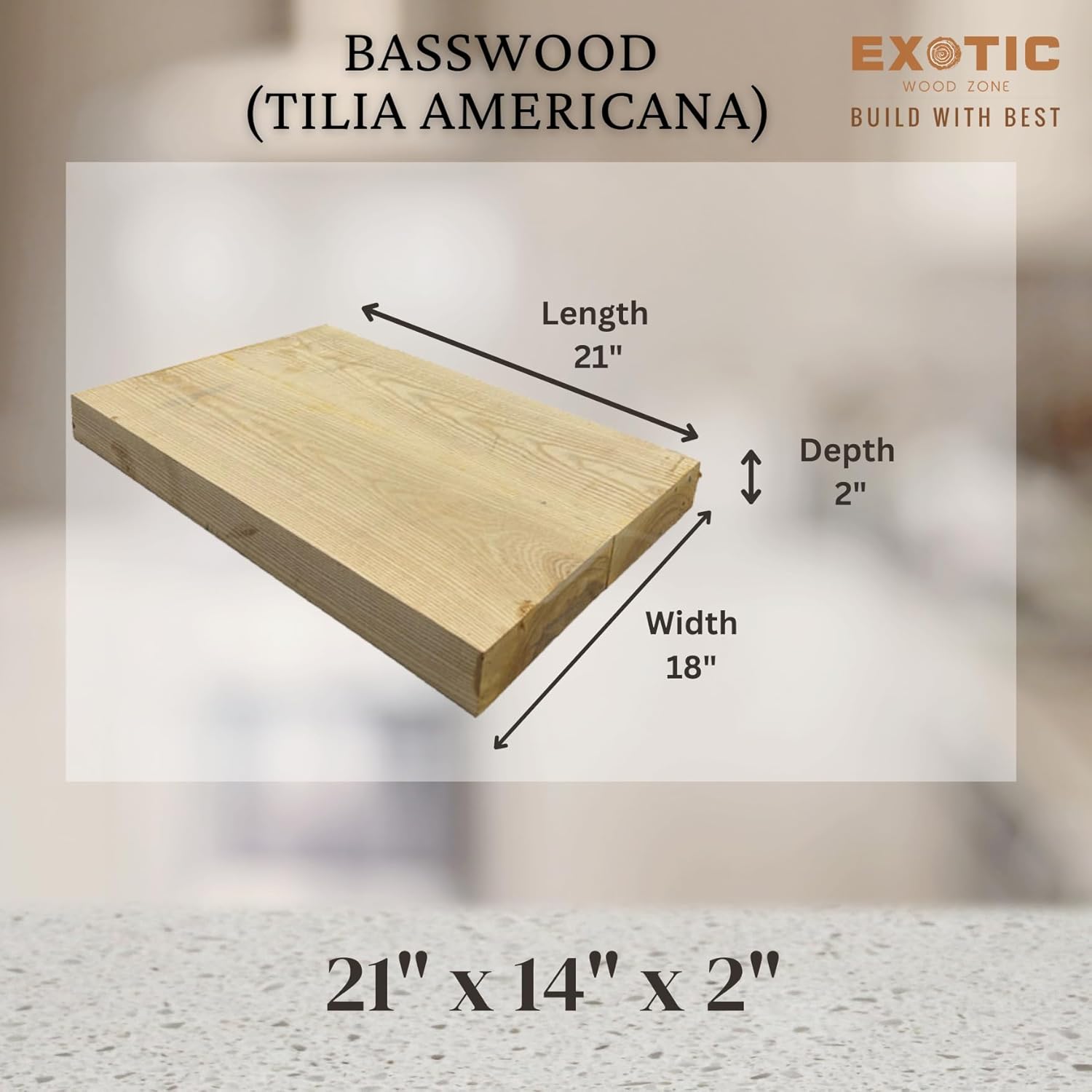 Exotic Wood Zone Basswood Guitar Body Blank | Unfinished Electric Guitar Body | Luither Tonewood Suppliers 21