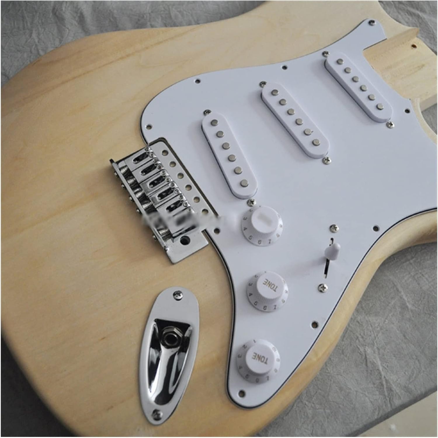 DIY Electric Guitar Kit DIY Electric Guitar Kit Basswood Body Maple Neck Fingerboard 21 Fret for Guitar Lovers