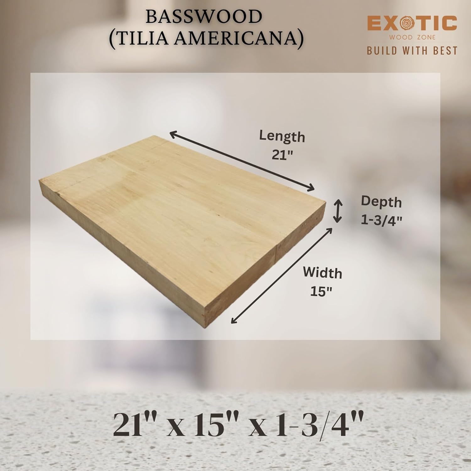 Exotic Wood Zone | Basswood Electric/Bass Musical Guitar Body Blanks | Luither Tonewood Suppliers | 21