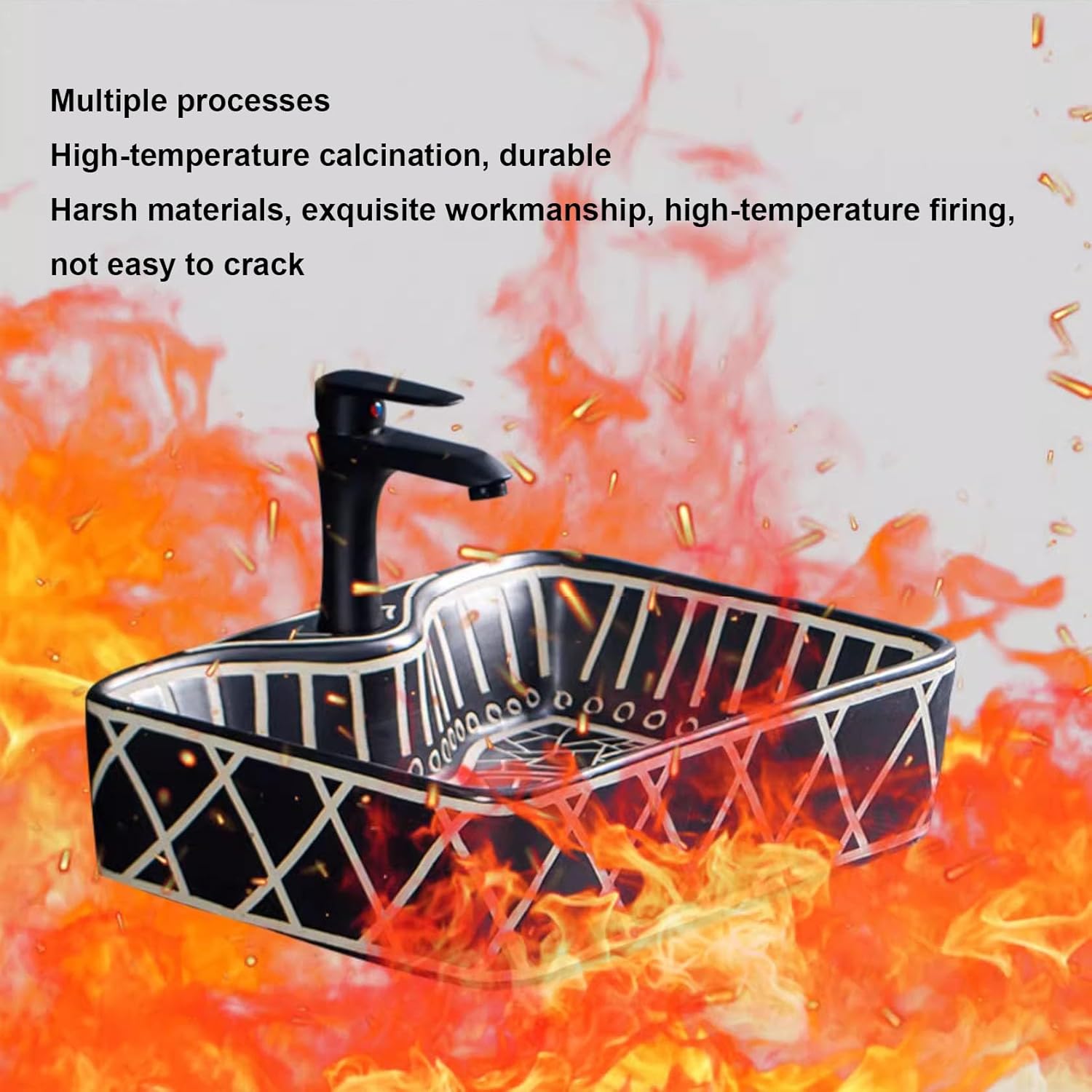 Bathroom Sink Corner, Wall Mount Hung Small Vessel Sink, Wall-Mounted Wash Basin,Black