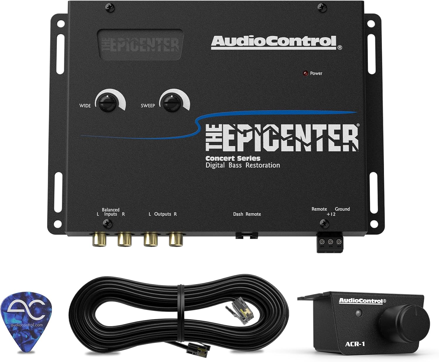AudioControl EPICENTER Digital Bass Restoration Control Processor, Car Audio Bass Booster Enhancer with Wired Remote Control (Black)