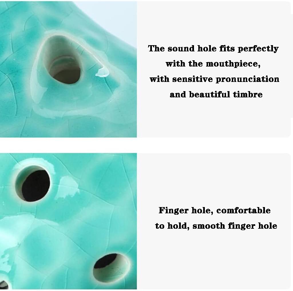 Ocarinas 12-Hole AC Tone for Beginners Alto C Professional Playing Flute Instrument Soft Tone (Color : Red, Size : 18.310.55cm)