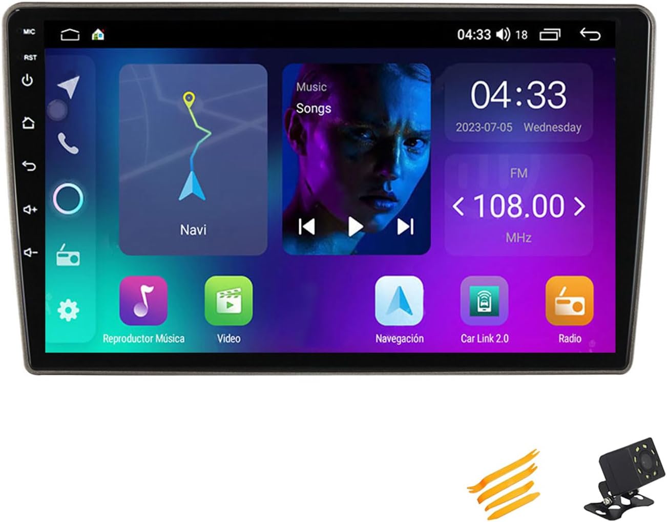 Android 13 Car Stereo Bluetooth Car Play 2 DIN Touch Screen Compatible with Nissan Tiida 2005~2010 9In QLED Display Car Radio with Navigation Android Auto FM RDS SWC,4 Core NF1 1G+32G