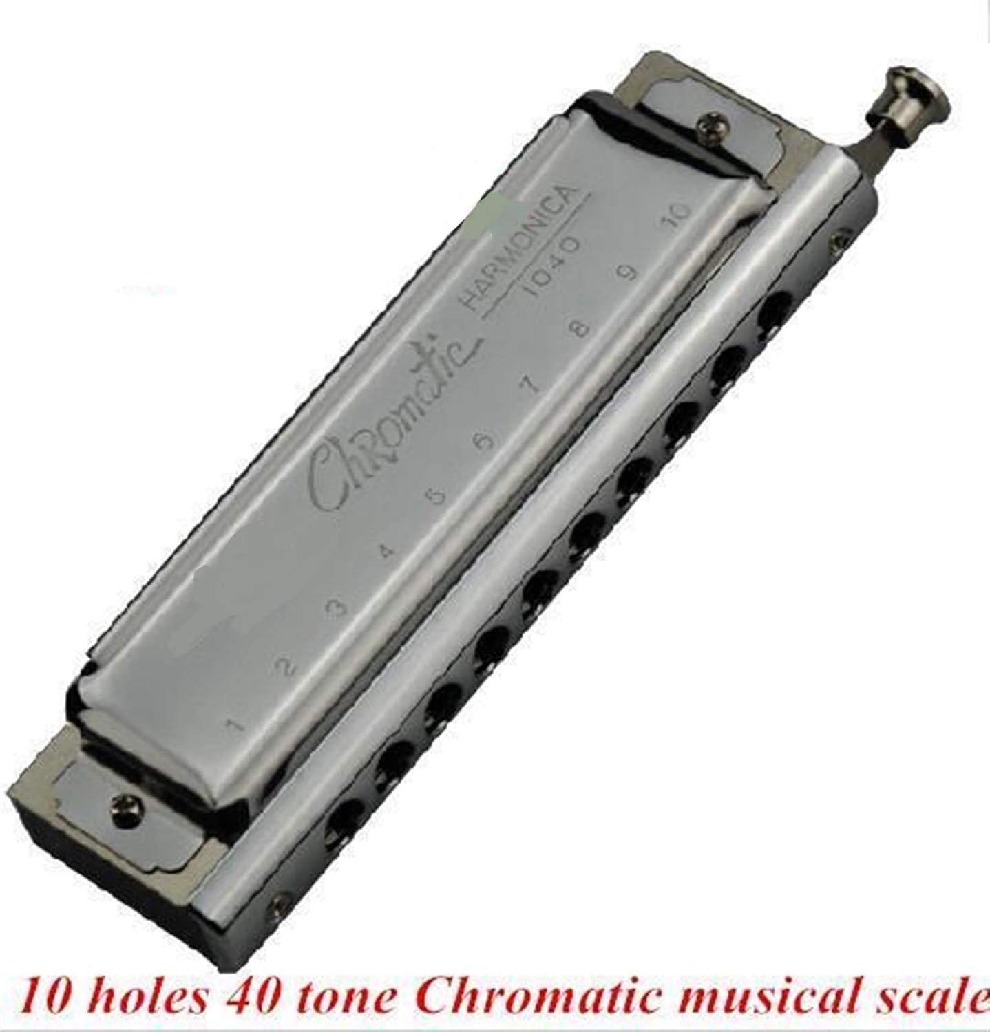 SUOFEILAIMU Harmonica 10 Hole 40 Tone Chromatic Harp Woodwind Musical Instrument Mouth Organ Blues Send Bag