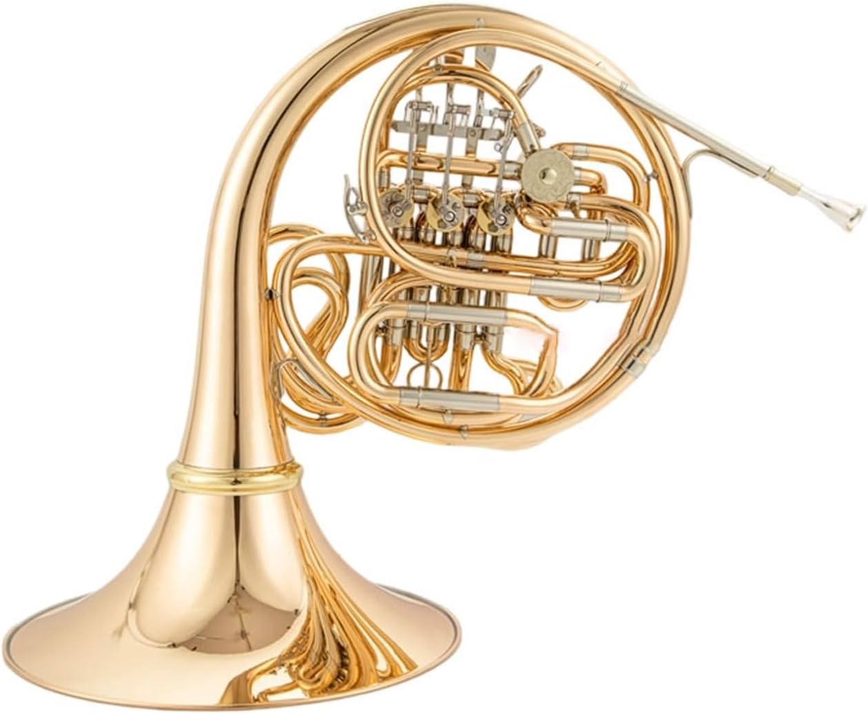 4 Key French Horn Gold Bronze Professional Performance Double Row Four Key Split French Horn(Gold Copper)