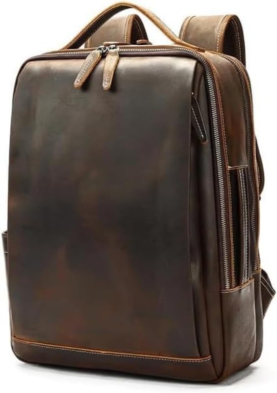 Casual Multi-Functional Backpack Briefcase with Three Expandable Compartments Outdoor Adventure Gift Box (Coffee)