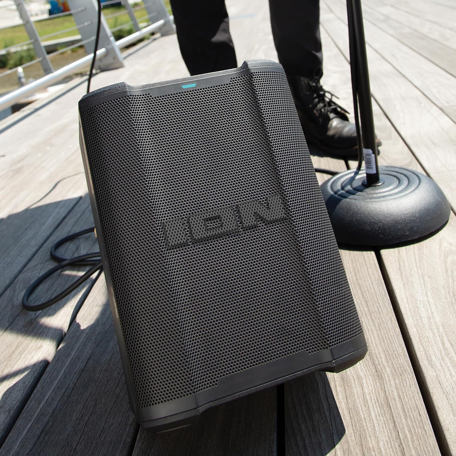 Ion Audio Trouper 100 - Battery Powered Portable Bluetooth Speaker with Rechargeable Battery, Multi-Channel Mixer and FM Radio, 100W (Renewed)