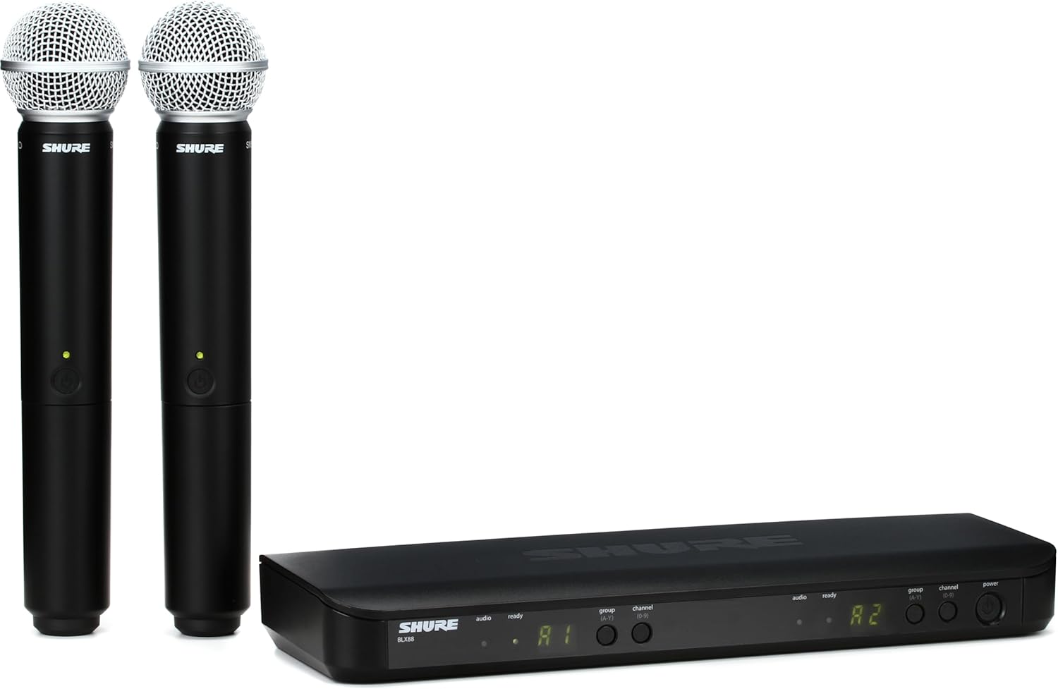 Shure BLX288/SM58 Dual Channel Wireless Handheld Microphone System with Bag - H9 Band