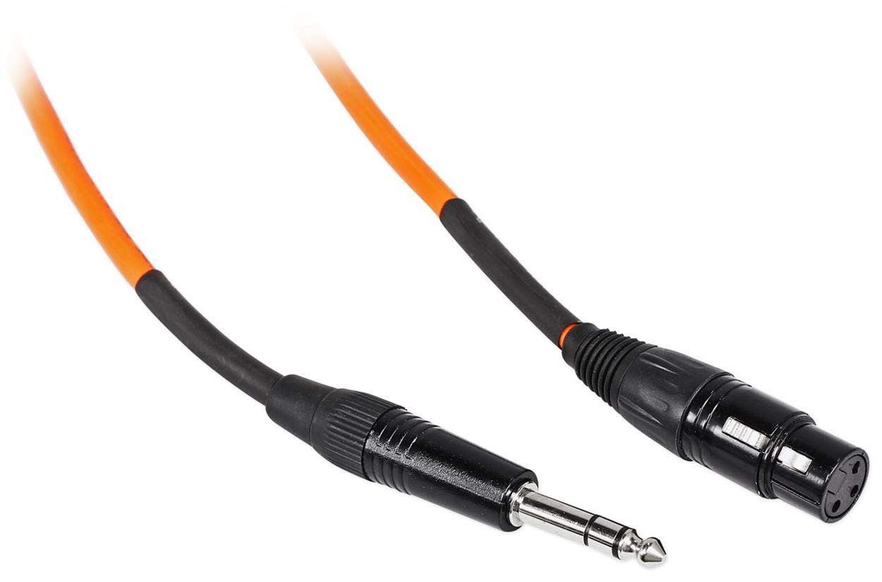 10 Rockville 6' Female Rean XLR to 1/4'' TRS Cables (5 Colors x 2 of Each)