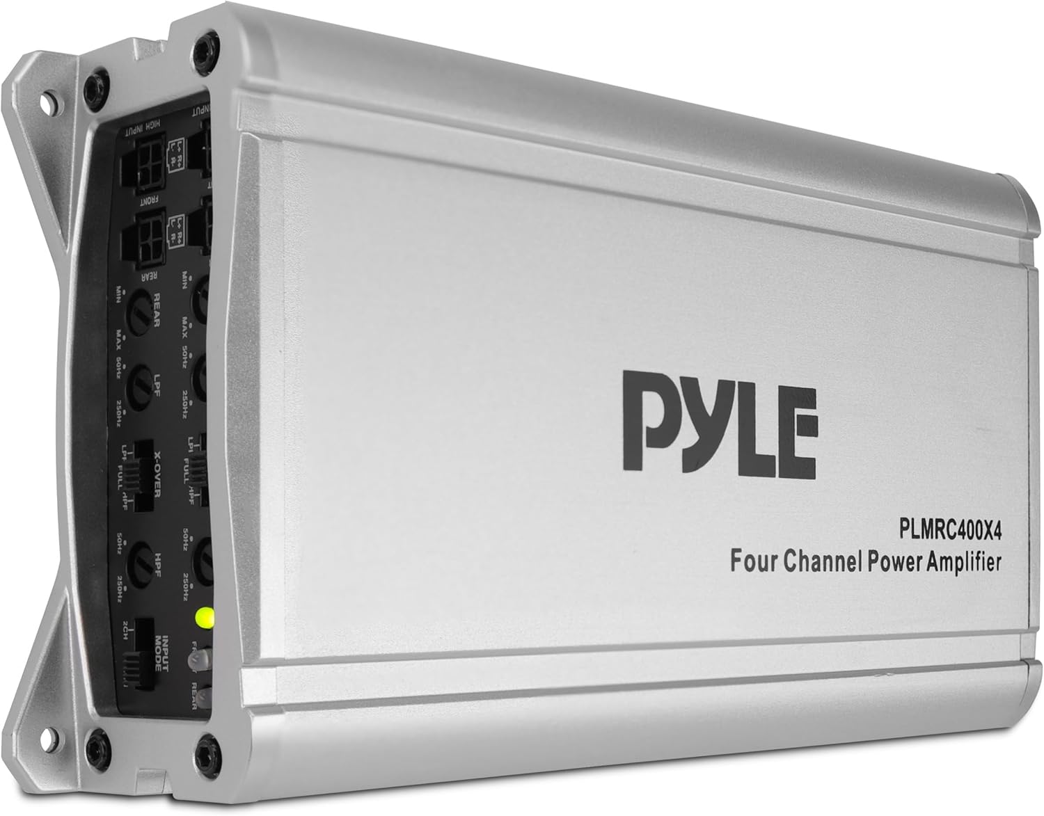Pyle 4-Channel Compact Class D Weather Resistant Amplifier System – IPX4 Waterproof, Soft Turn On/Off, Overload Protection, 1200W Power, Suitable for Cars, ATVs, UTVs, Motorcycles, Jeeps, Marine Usage