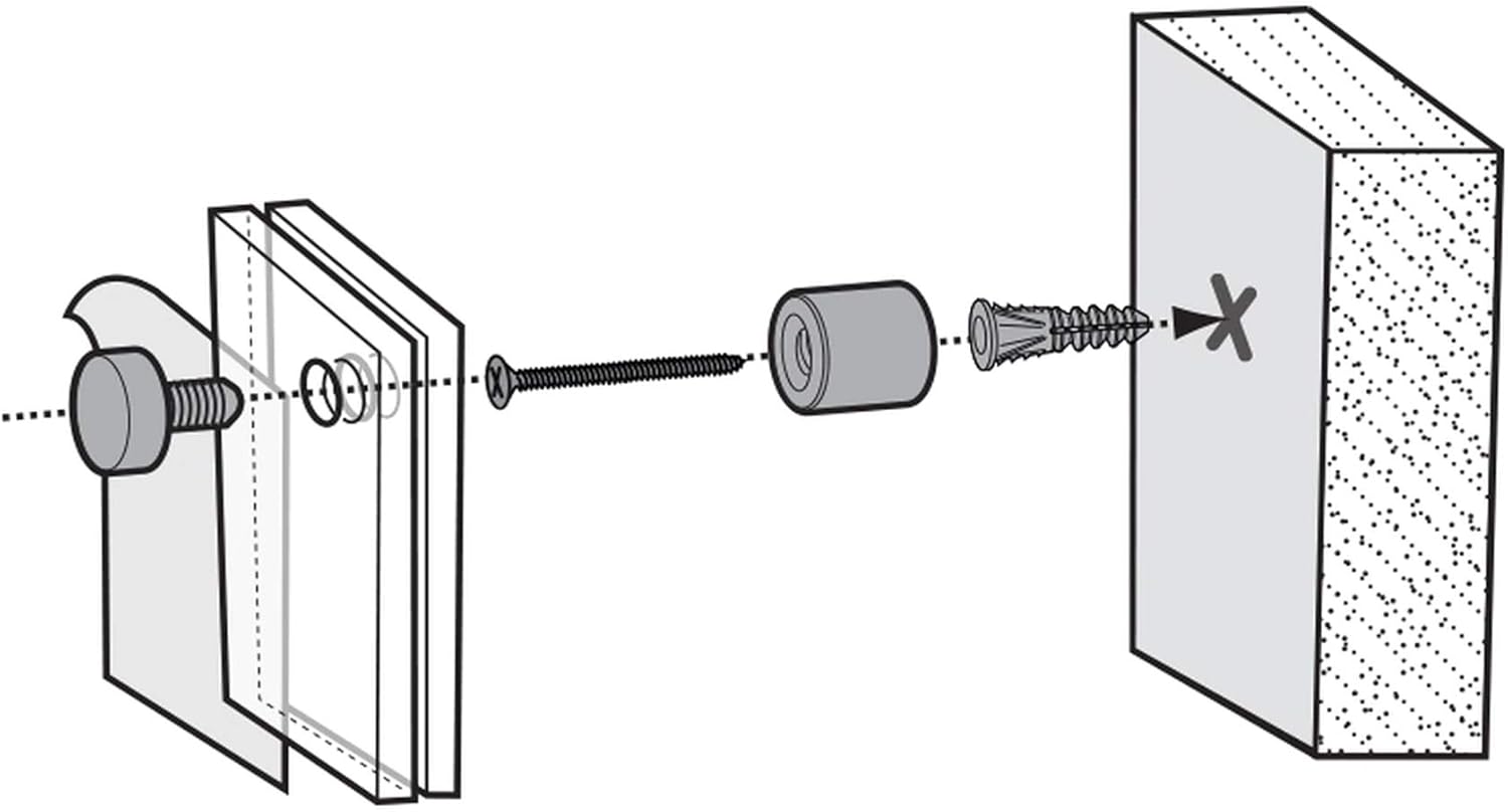 Azar Displays105531-GLD-2PK 22x28-Inch Wall Mount Standoff Acrylic Poster Frame Clear Acrylic Wall Frame Frameless Poster Sign Holder with Rounded Corners. Overall Size 31.5” x 23.5” (Pack of 2)
