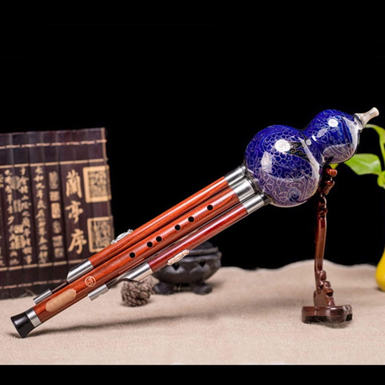 Woodwind Cucurbit Flute Musical Instrument B-Flat C Gourd Flute Adult Children Learn to Play The Gourd Flute Easy to Carry Cucurbit Flute (Color : Blue, Size : C-Key)