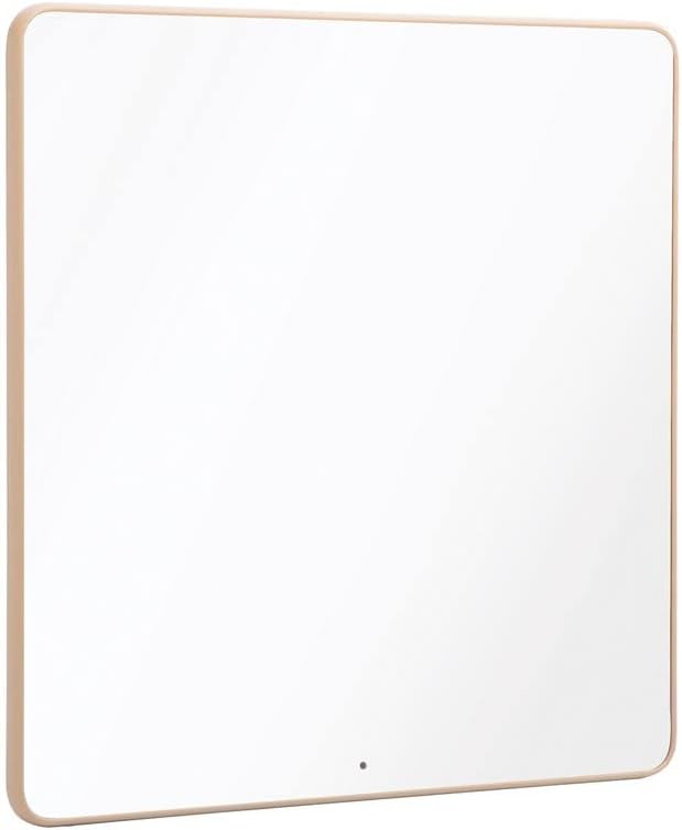 Kaplan Early Learning Square Mounted Wall Mirror with Rounded Corners, 24 x 24 Inch Acrylic, Shatter Resistant, Wall Mounted Slim Frame Mirror