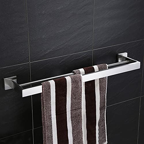 Shower Shelves Bathroom Stainless Steel Brushed Towel Rack, Toilet Paper Holdel Hook Bathing Accessories (Color : Towel Rack)