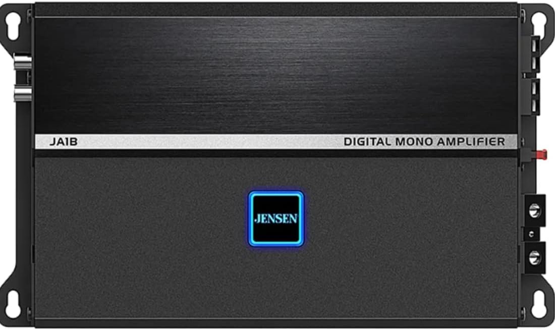 Jensen JA1B 290W RMS Monoblock Class-D Car Audio Compact Amplifier with DSP