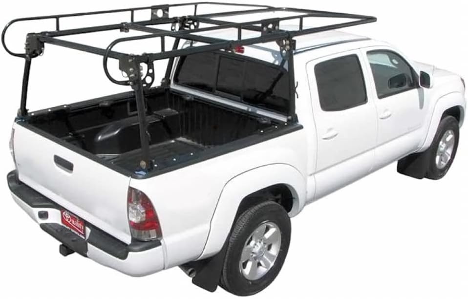 Promaxx Contractor Rack Kit | Full Size Ladder Rack | 2in. Diameter | Fits LB/SB & 5.5 | 1000Lb | Rear Bar Can Be Removed | Black