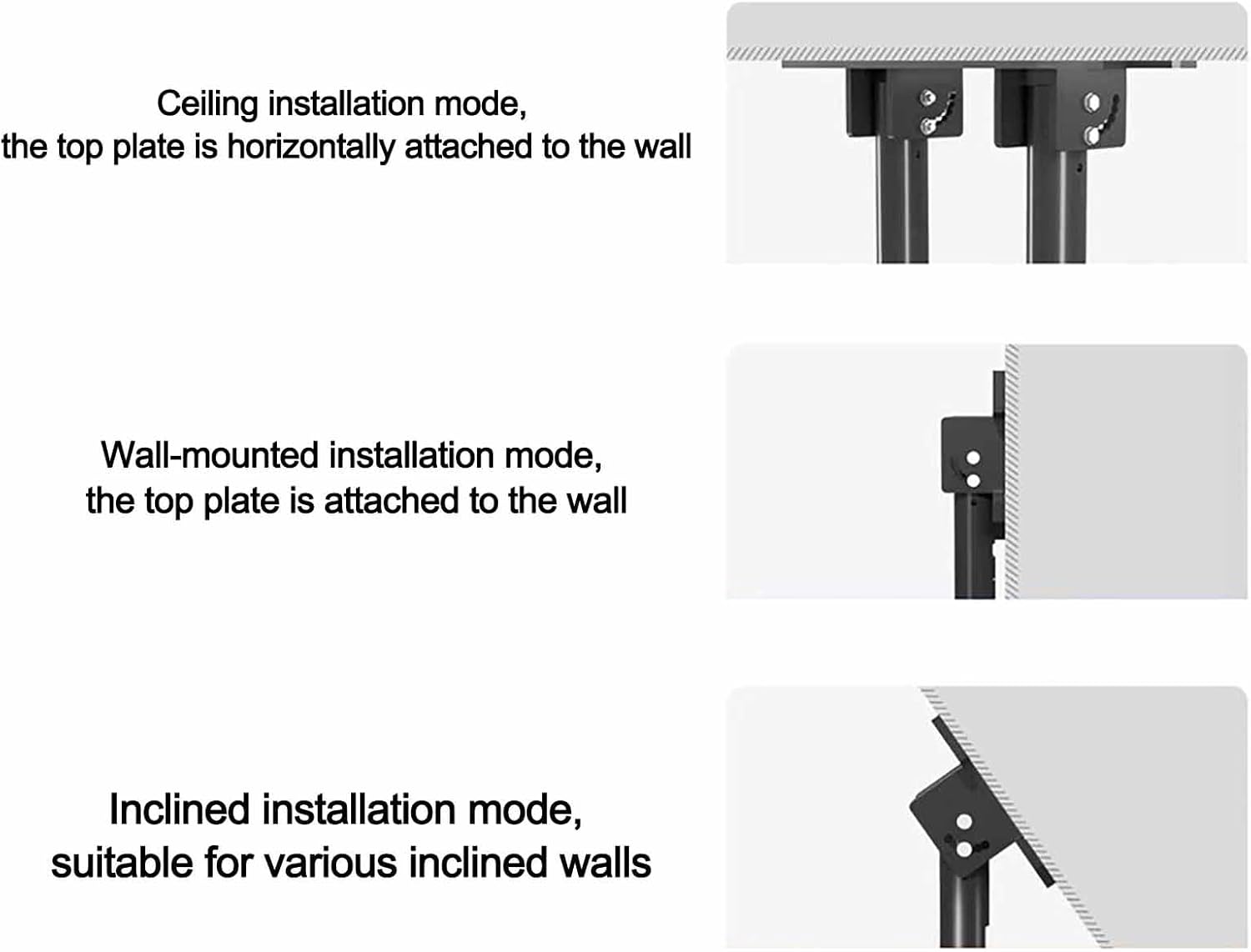 Ceiling TV Stand - Tv Wall Mount, Fits 60-120inch LCD Flat Screen TVs Adjustable Height Telescoping Lift, 5 to -25° Pitch Wall TV Mount Bracket,Ceiling TV Mount, Metal Expansion Screw Fixin
