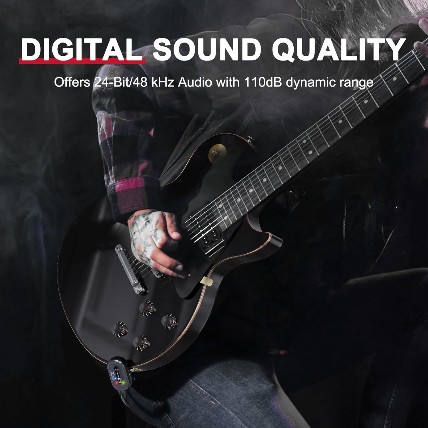 Xvive AC58 Wireless Guitar System 5.8GHz Guitar Transmitter and Receiver with Charging Case