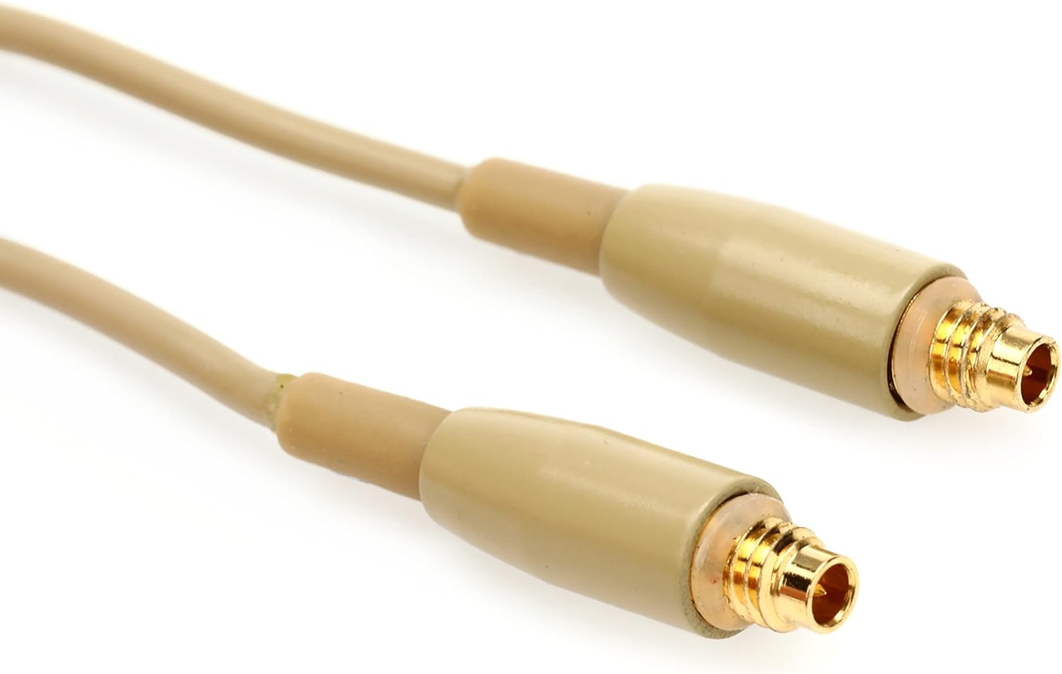 Da-Cappo Que Audio DA12 BE Omnidirectional Headworn Headset Microphone for Speaking or Singing Professionals - Includes Windscreens, Tie Clip and Case - Beige