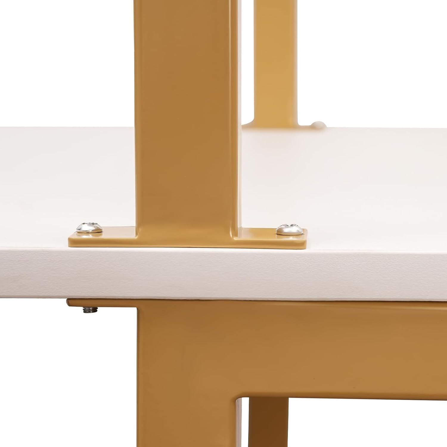 Industrial 3-Tiers Gold Wall Mounted Ladder Bookshelf, Pipe Iron Shelves Bookshelf, Storage Book Shelves Display Bookcases for Living Room Home Office