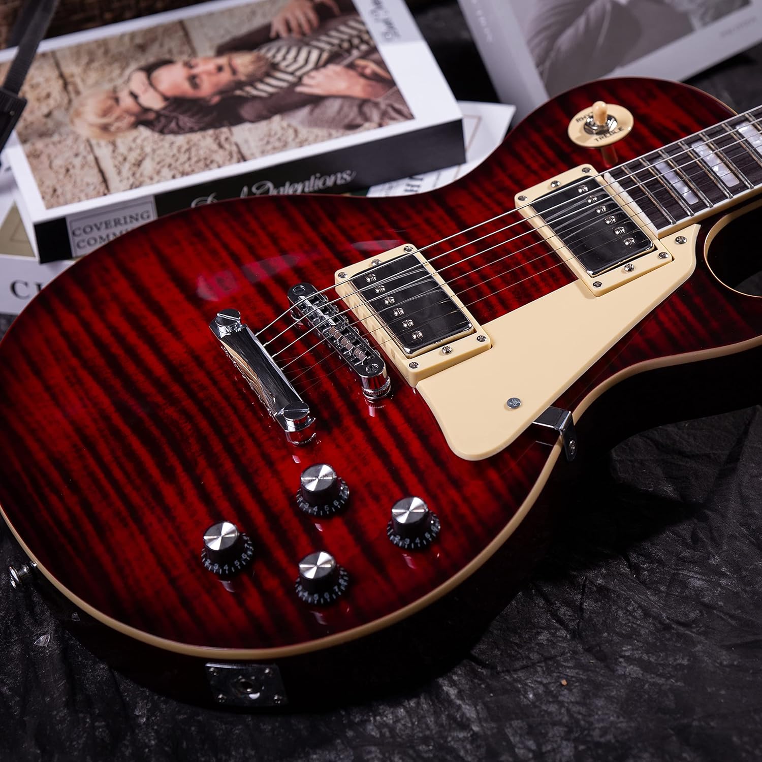 GROTE Guitar Solid Body Electric Guitar with Gigbag LPYS-006 (Red)