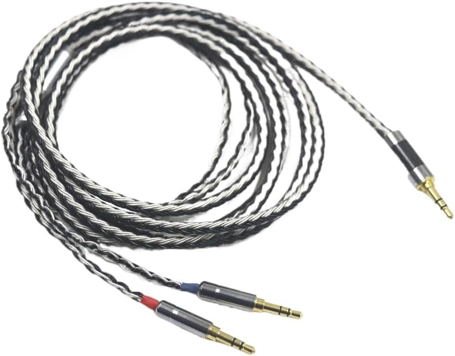 16 Cores 4 pin XLR 4.4 2.5mm Headphone Earphone Cable for 3.5 HE1000se HE6se he400 Z7M2(6.5mm Male Plug,2m)