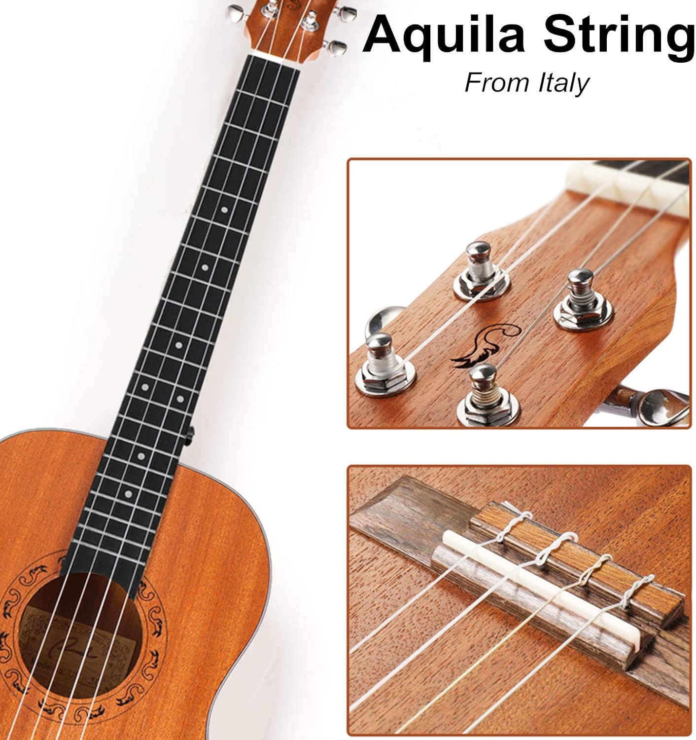 Ranch Baritone Ukulele 30 inch Ukelele Instrument Kit for Beginners Starter Pack Bundle Gig bag, Tuner, Strap, Adjustable Tool Set