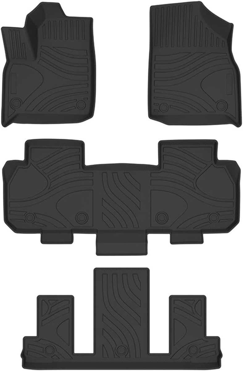 Car Floor Mats All-Weather TPE Foot Mats Odorless Pad Tray Mat Interior Accessories Compatible with Traverse 2018-2023
