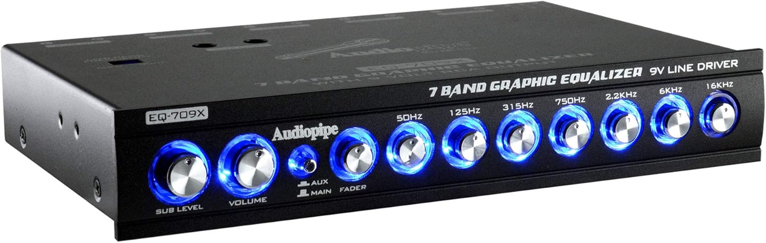 Audiopipe EQ-709X 7-Band Graphic in-Dash Equalizer