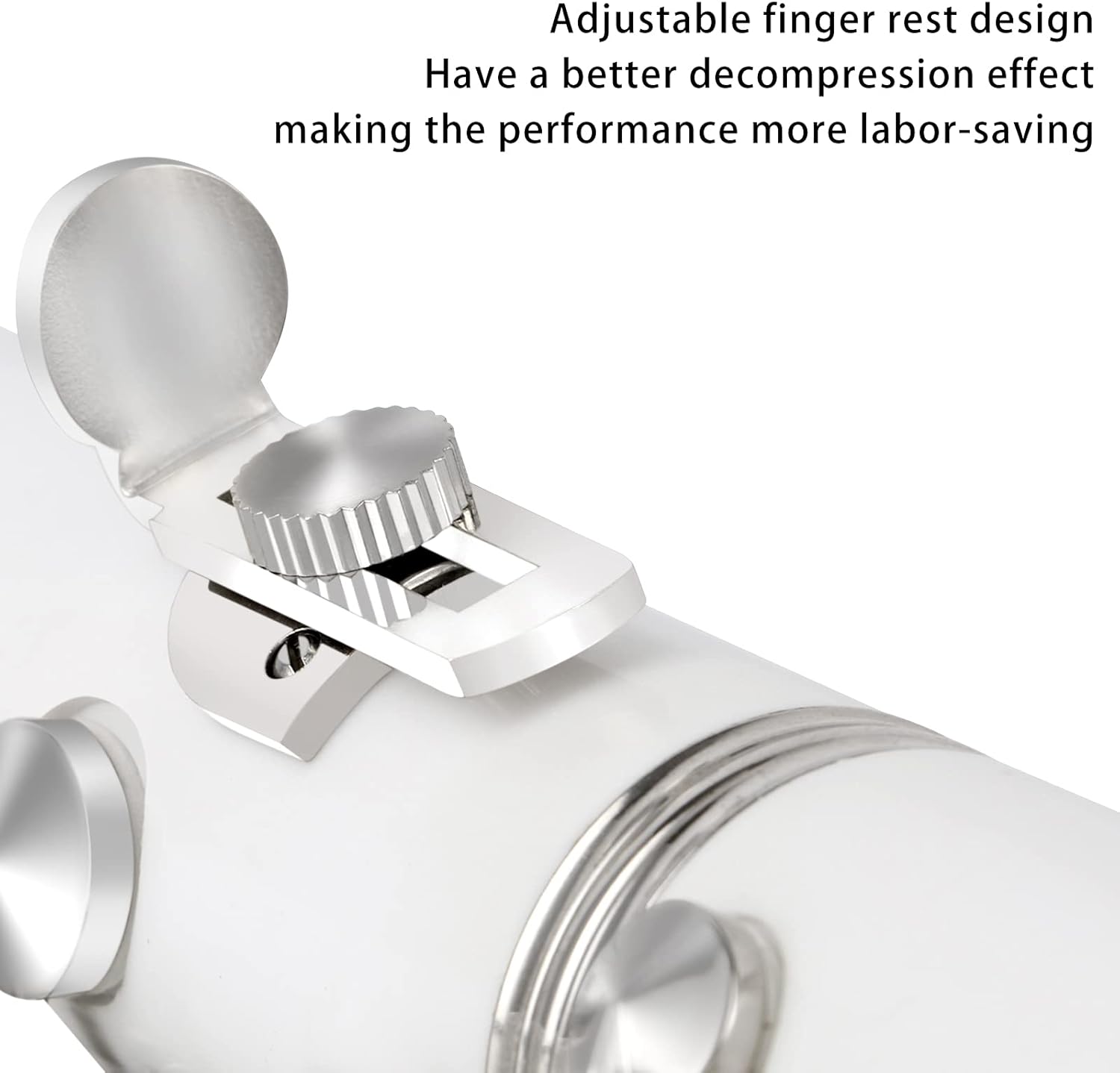 EASTROCK Bb Flat 17 Nickel Keys White Beginner Student Clarinet with 2 Barrels and Cleaning Kit