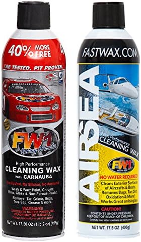 Wash & Wax Polish with Carnauba AIR & SEA Waterless Cleaning Wax (4-cans)