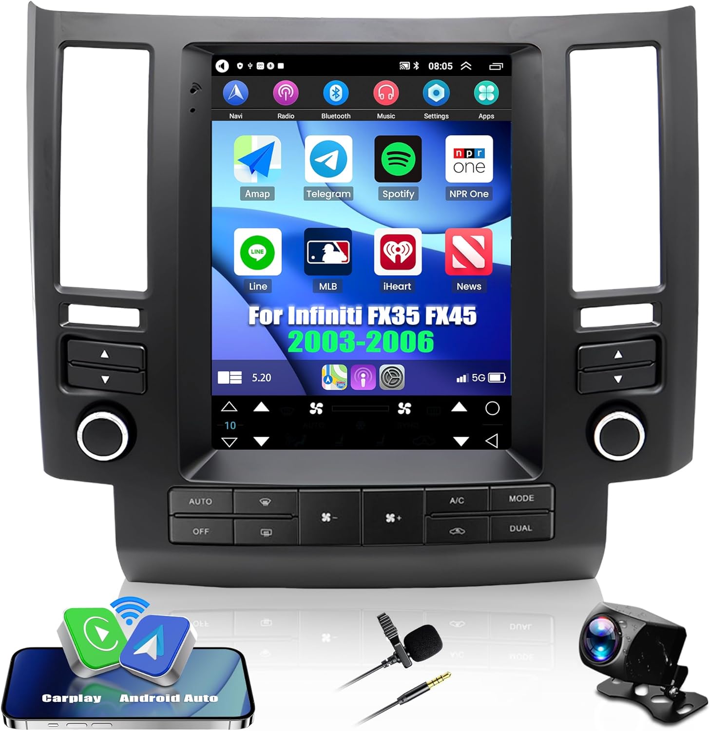 Car Stereo Radio Upgrade for Infiniti FX35 FX45 2003 2004 2005 2006, 9.7