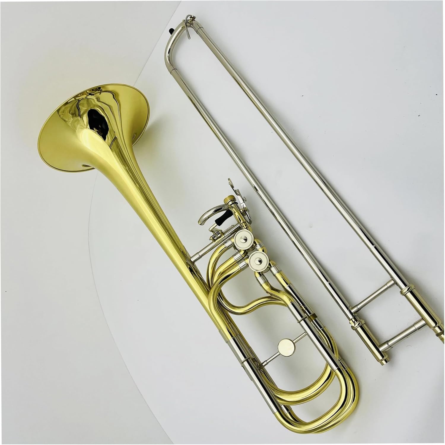Professionals euphonium Double-Piston Trombone Bb/f Brass Plated Professional Musical I Instrument With Case Mouthpiece