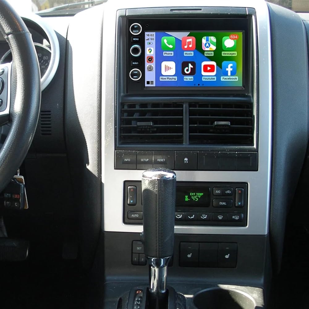 PHEZEN 7 inch Touchscreen Car Stereo Fit for Mercury Mountaineer 2007-2010, Android 13 Double Din Car Radio with Carplay & Android Auto in-Dash Navigation BT Mirror Link WiFi Backup Camera 2+32G