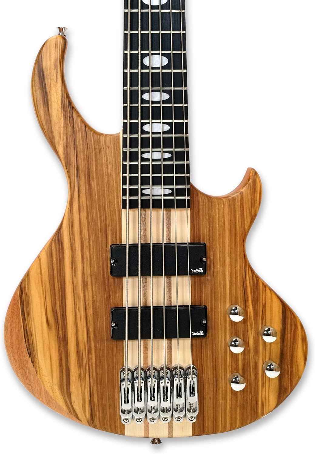6 String Electric Bass Guitar Millettia Laurentii+Okoume body maple neck