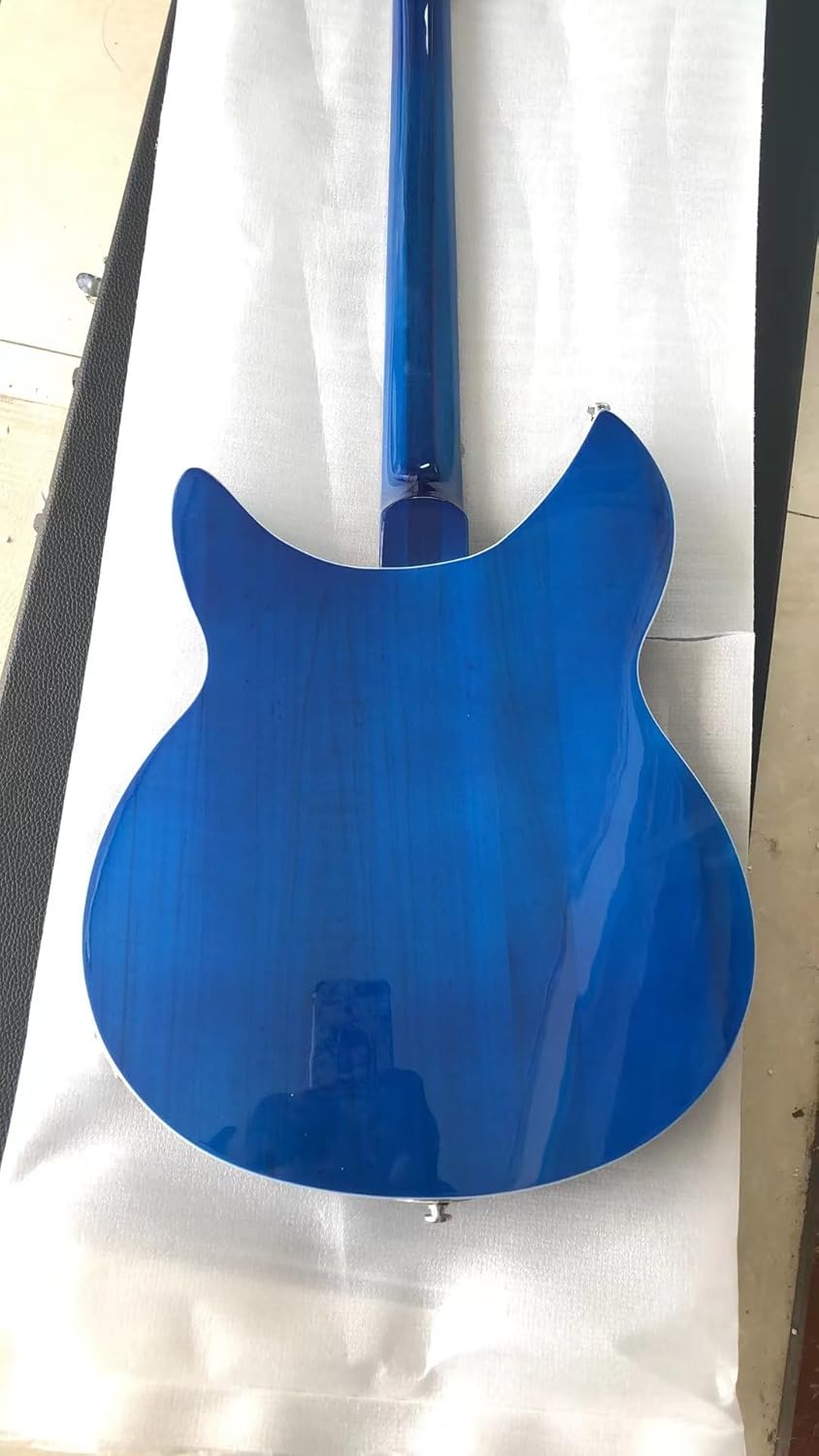 In 12 Strings Jazz Electric Guitar Semi-Hollow Maple Body Chrome Hardware Glossy Finish Free Delivery