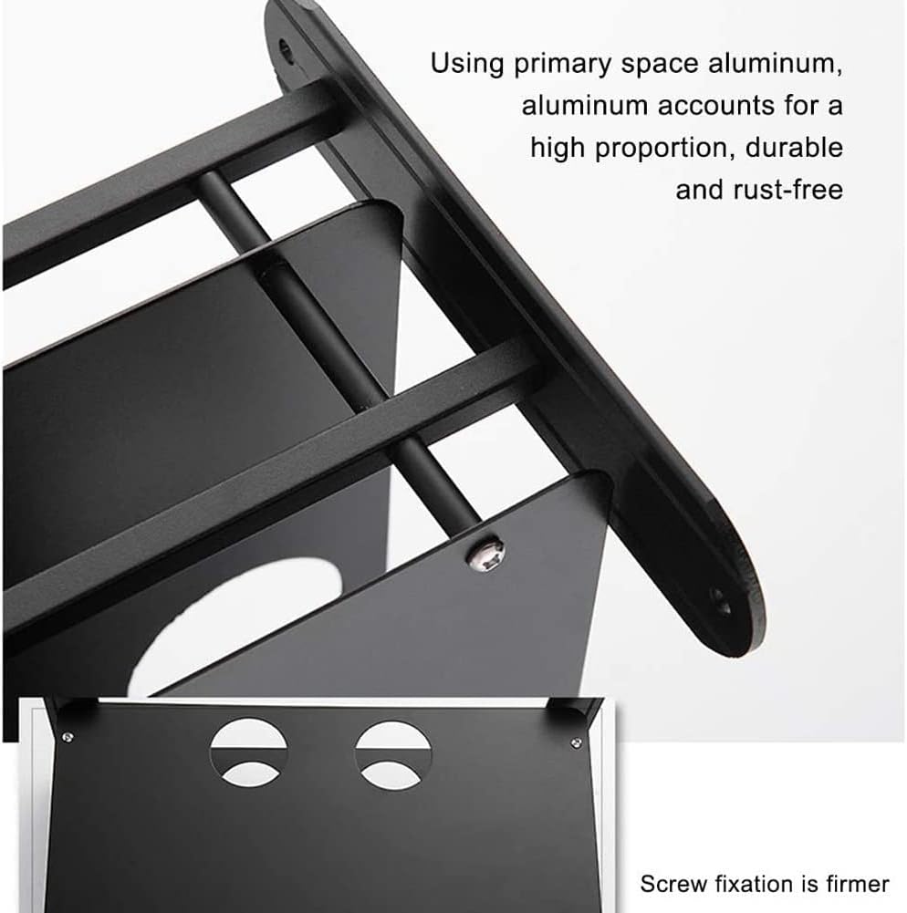 WiFi Router Shelf, Wall Mount Organizer and Cable Management Floating Shelving for Home and Office, Metal Panel with Vented Airflow