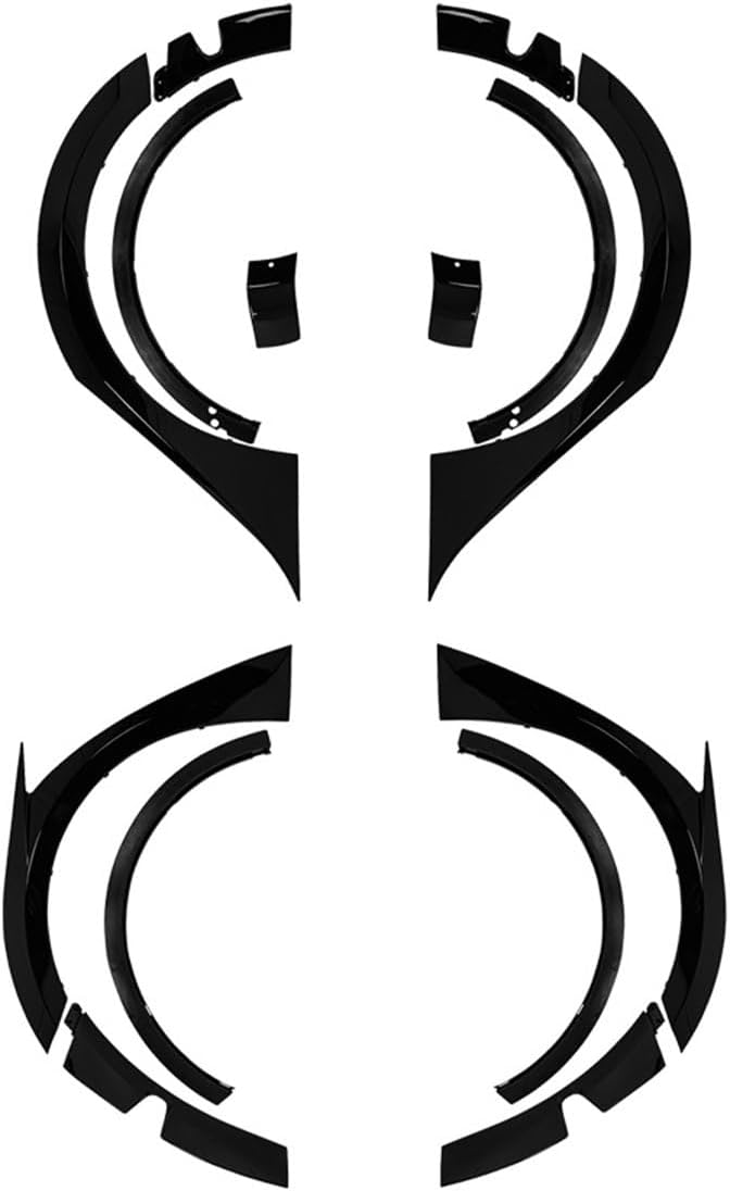 Wheel Eyebrows 4pcs Lip Fender Flares Car Truck Glossy Black Matte Black Compatible for Tesla Model 3 2019-2023(Glossy Black)