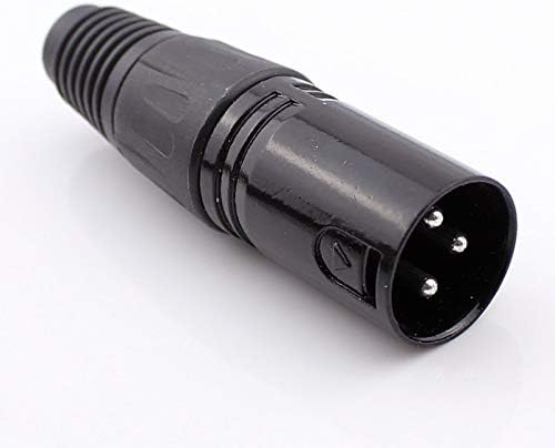 Davitu Electrical Equipments Supplies - 50pcs Audio Cable Connector XLR Adapter 3-Pin Microphone Plug Black Nickel Plated Pins - (Color: Male Female 50Sets)