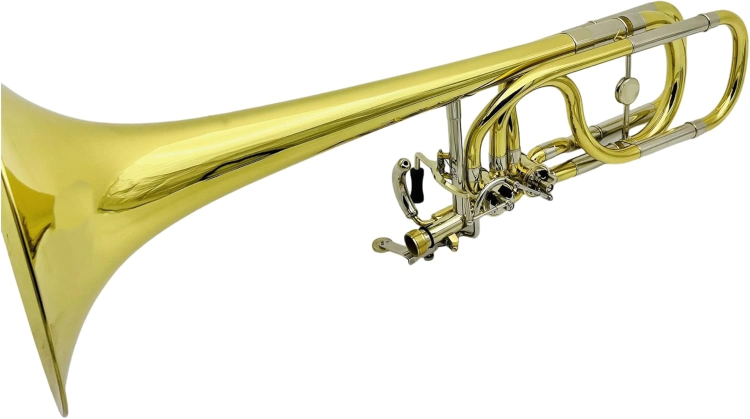 Adult Trombone Instrument Double Piston Trombone Bb/f Brass Plated Professional Instrument With Box Mouthpiece
