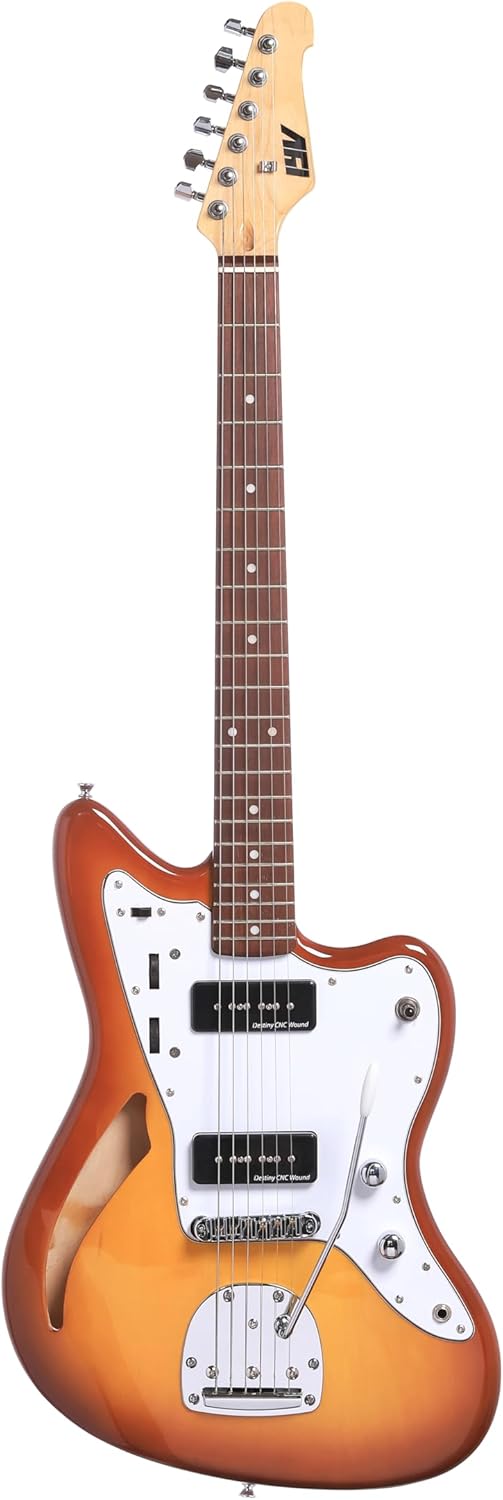 IYV IJG-200 TSB Strat Solid-Body Electric Guitar, Tobacco Sunburst