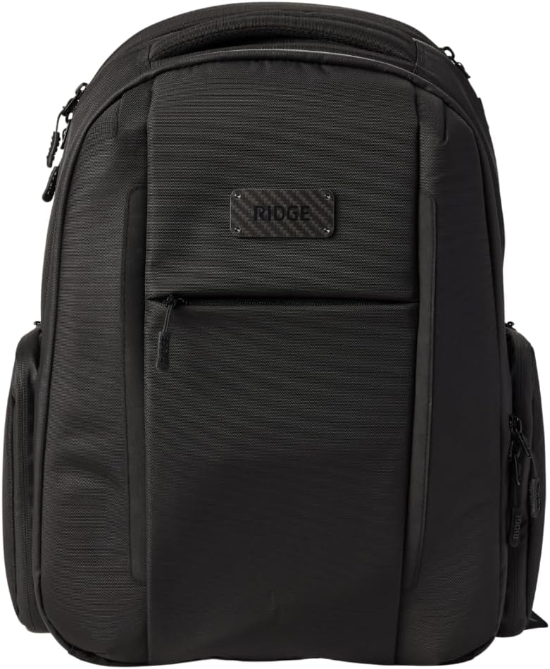 The Ridge Commuter Backpack | Travel & Work Backpack with Laptop Holder | RFID Blocking, Water Resistant, 15L - Black